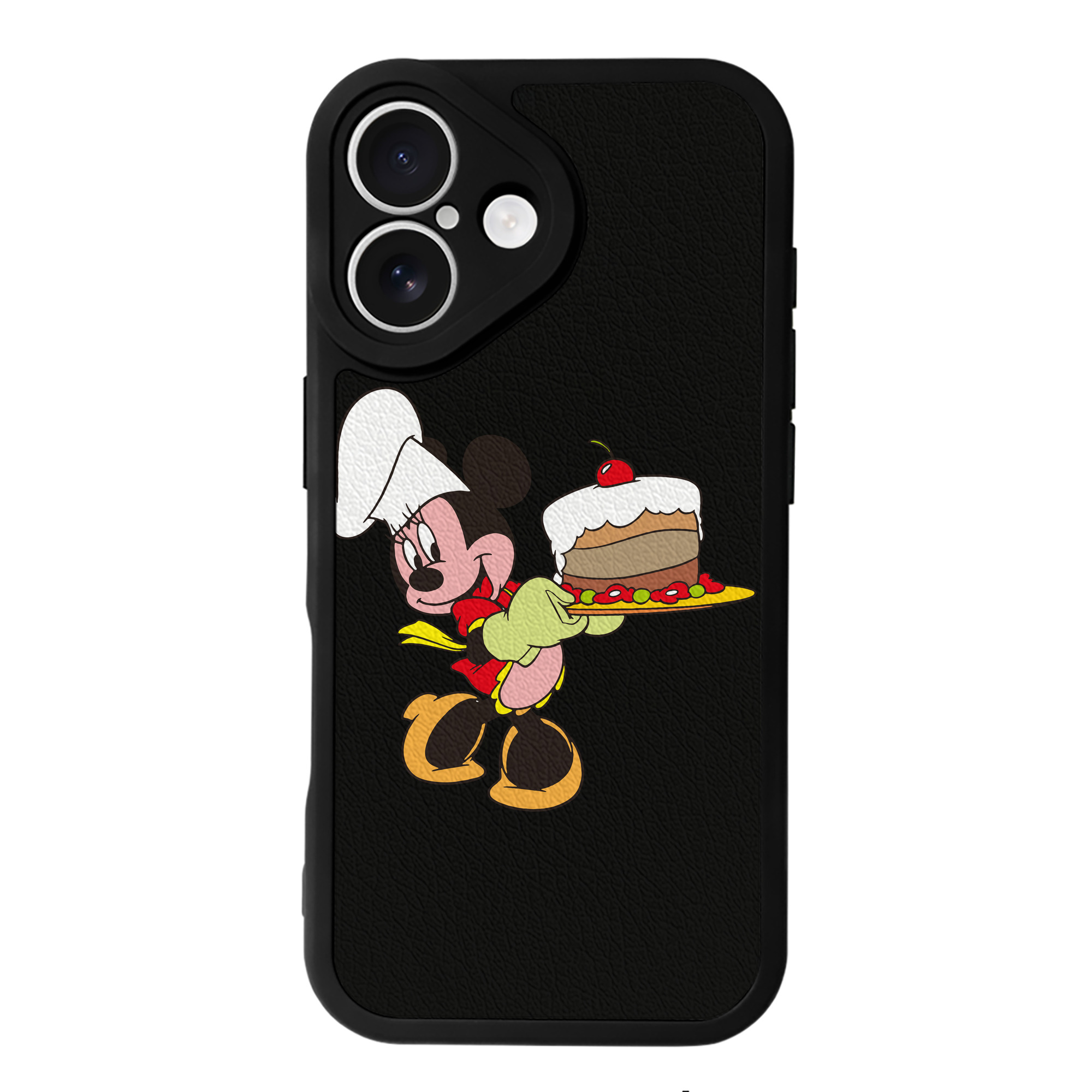 （画像用） ミッキーマウス Mickey Mouse 【iPhone 16シリーズ対応】シリコンスマホケース（レザー調） 材質：シリコン